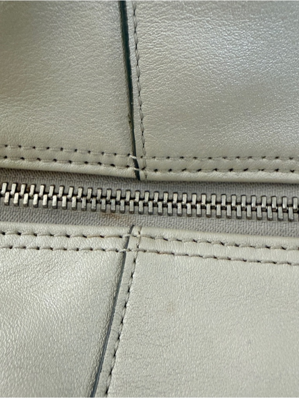 Coach F15447 Beige Leather Satchel w/ Strap Lavender Lining/silver hardware - Picture 10 of 16